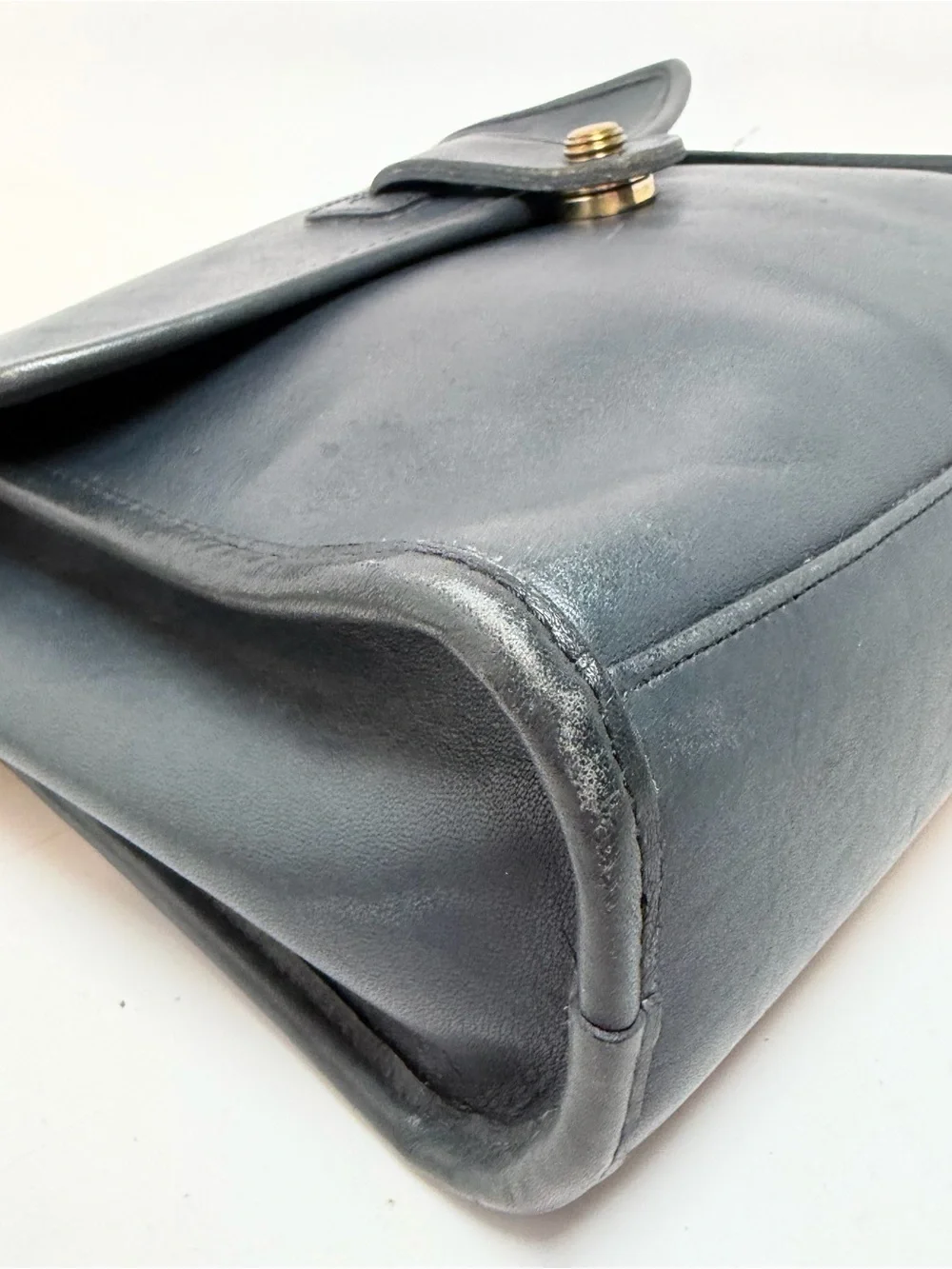 Vintage Coach Navy Mulberry Leather Crossbody made in USA 🇺🇸